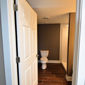 Lower Level Remodel - Entry to Bathroom