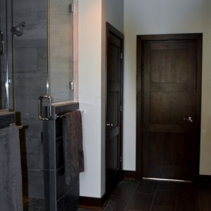 Remodeled Bathroom - Tub to Shower View