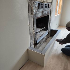 Martin Cedarburg Home - New Fireplace Hearth